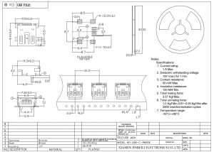 USB-C-RM50E USB Mini B Receptacle Connector 5 Pin SMD Right Angle