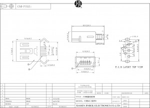 USB-C-SD50 USB 2.0 Mini B Receptacle Connector DIP Vertical 5Pin 651005136421