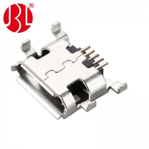 USB-M-PS10 USB Micro B Receptacle Connector 5 Pin SMD Through Hole