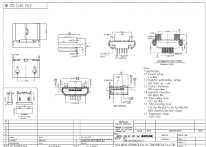 USB-M-SS00 USB Micro B Receptacle 5Pin SMT USB2.0
