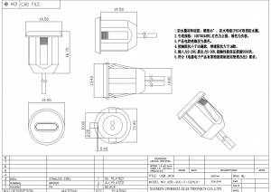 Snap-In Panel Mount USB Typ C 2.0 Buchse Kabelkonfektion