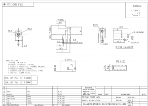 DC-002A DC-Buchse 1,0 mm 1,3 mm DC 24 V 3,5 A Barrel Power Connector PJ-013C