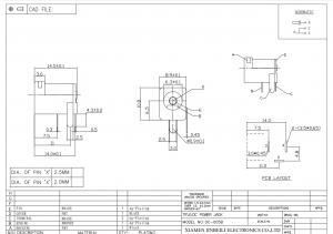 DC-005B Гнездо постоянного тока 2,0 мм 2,5 мм DC24V 2,5A 5A Цилиндрический разъем питания PJ-002B