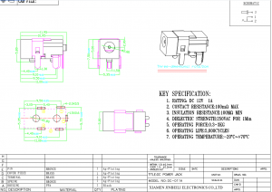 DC-011A DC-Buchse 0,7 mm DC24V 1A Barrel Power Connector PJ1-023
