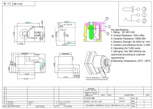 DC-062 3,0-mm-DC-Buchse DIP DC24V 5A 6,5 × 3,0-mm-Barrel-Stromanschluss PJ-048H