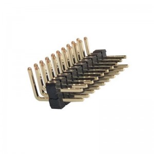 Custom Dual Row Pin Header 1.27mm Pitch DIP Through Hole Right Angle