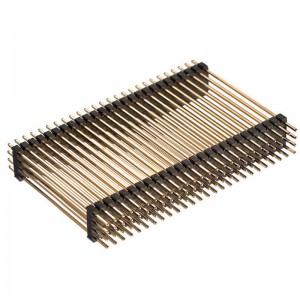 Cabeçote de pino personalizado de 2 linhas 2,0 mm Pitch DIP através do orifício vertical