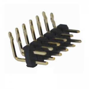Custom 2 Row Pin Header 2.0mm Pitch DIP Through Hole Right Angle