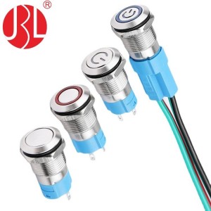 Custom Illuminated Flat Push Button Switch 12mm