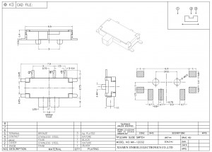MK-12C02 Мини-ползунковый переключатель SPDT SMD SMT EG1215AA PCM12SMTR