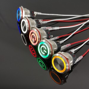 Verrouillage automatique de l'interrupteur à bouton-poussoir à DEL illuminé personnalisé
