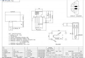 SK-23D05 Slide Switch DP3T 2P3T DIP Through Hole Right Angle