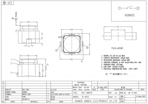 TS-0012 6x6mm Interruptor tátil de pressão superior montagem em superfície J cabo DC12V 0,05A
