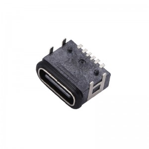 USB-20C-F-06SF02 IPX6 Wasserdichter USB 2.0 Typ C 6-poliger SMD-USB-C-Anschluss 54-00284