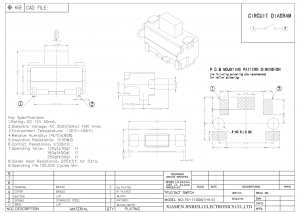 TS-1100A IP67 Étanche 3,9 × 2,05 mm Commutateur tactile actionné par le côté SMD